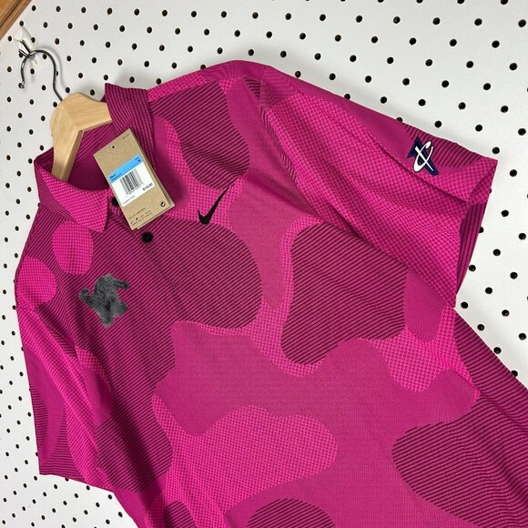 1 Cent‎ Nike Memphis Tigers Pink Polo Medium NWT Coach Sideline Penny Hardaway - Picture 3 of 8